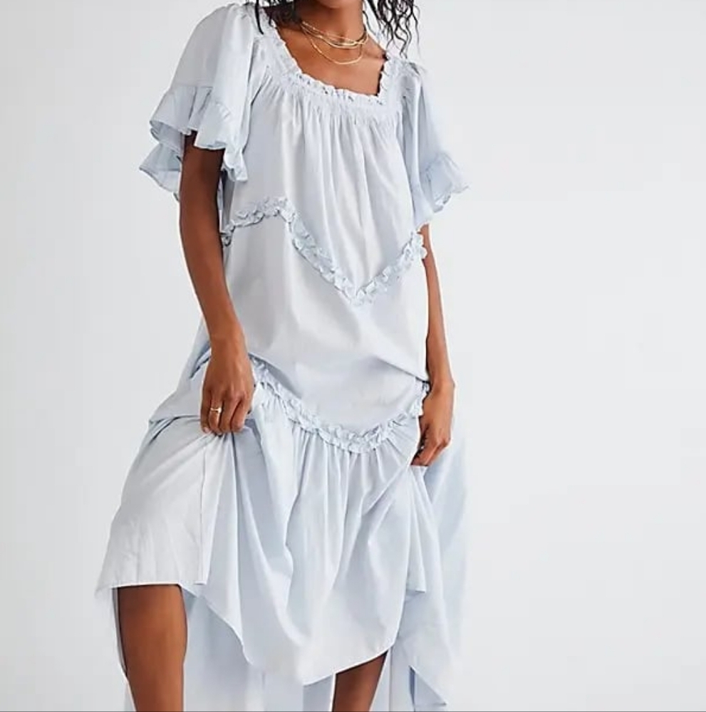 Free People Light Blue Maxi Dress